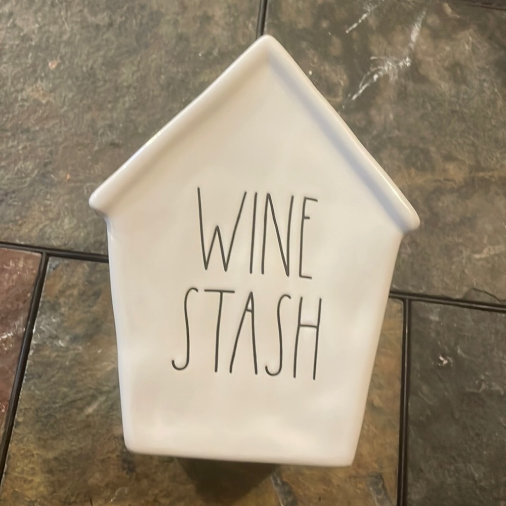 Rae Dunn wine stash money holder.